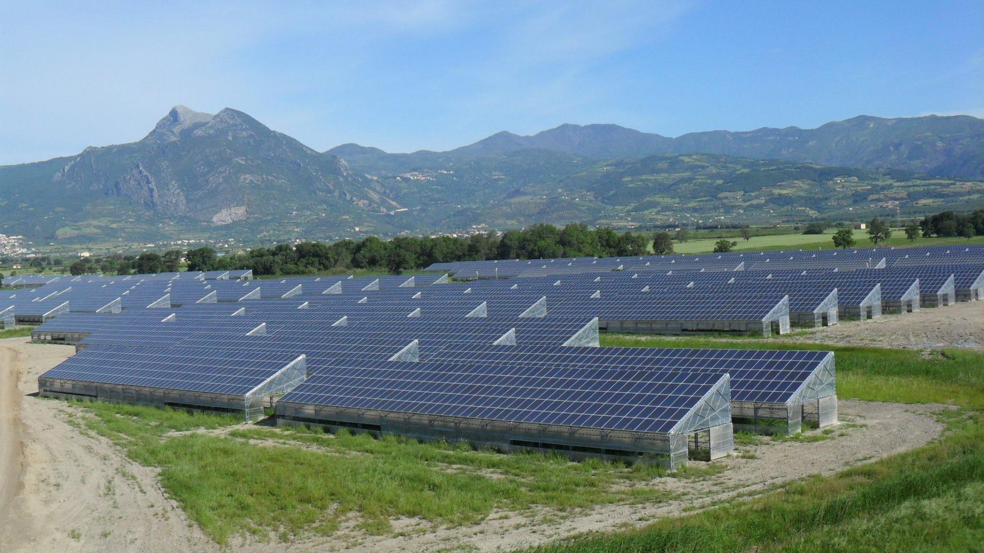 Sector imagePhotovoltaic field on greenhouse in Cassano