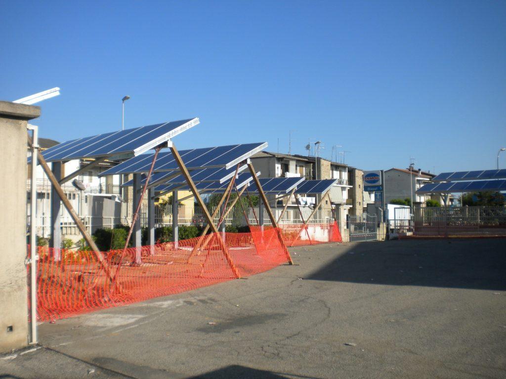 realizzazione impianto fotovoltaico a vela su parcheggi a rossano in provincia di cosenza