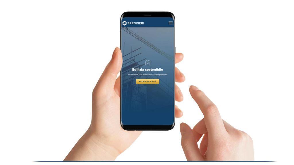 Sprovieri website from smartphone